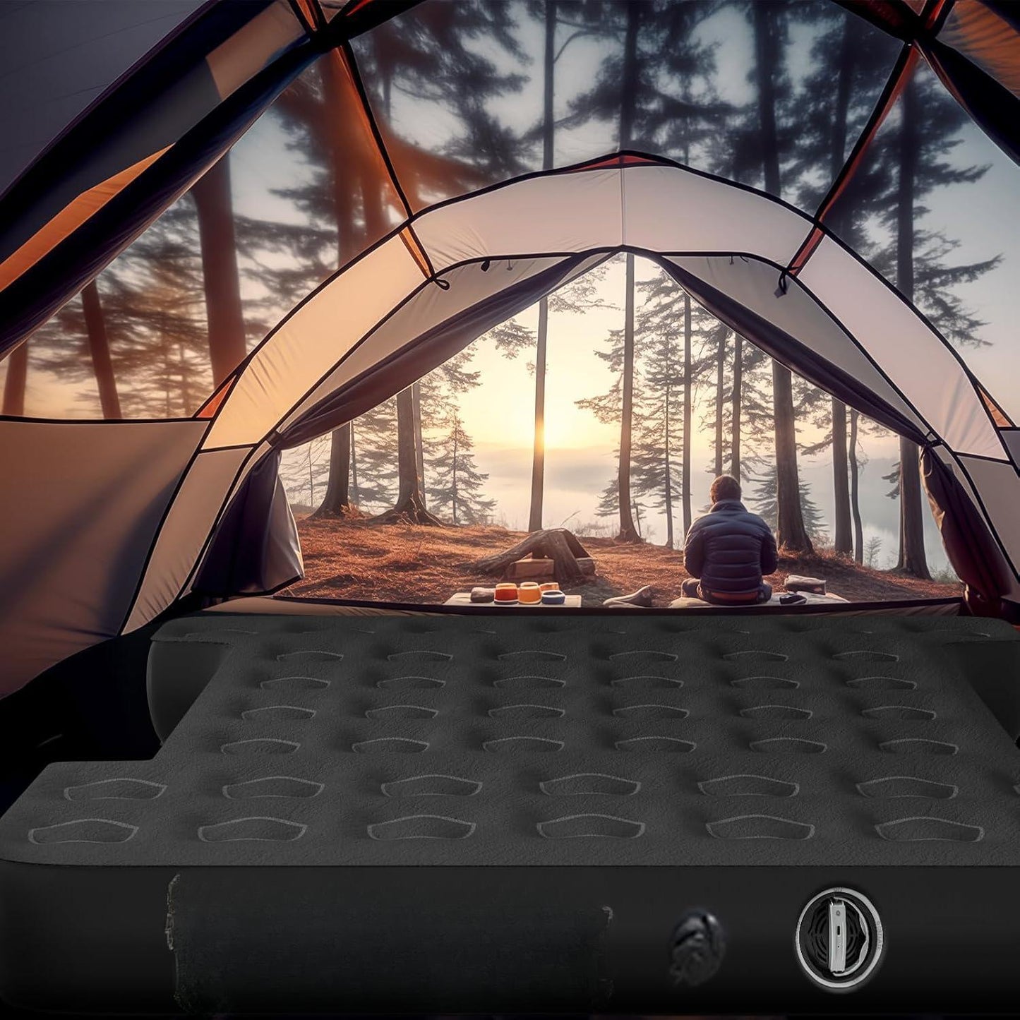 Cordless Air Pump Truck Bed Mattress, Fits 5.5'-5.8' Short Beds, Reinforced Support & Stability, Fast Inflation Deflation, All-in-One For Camping & Travel, Compact Storage