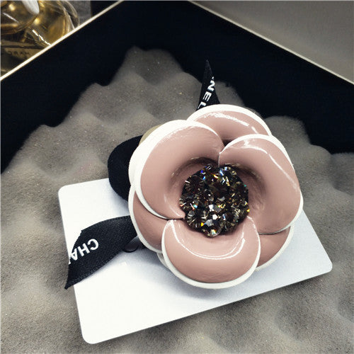 Camellia rhinestone pearl hair ornament