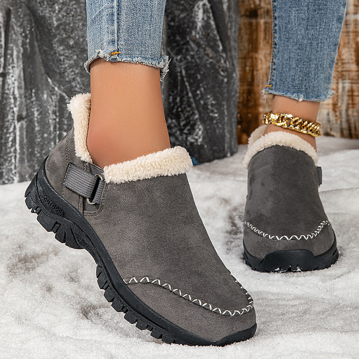Women's Casual All-matching Home Warm Cotton-padded Shoes