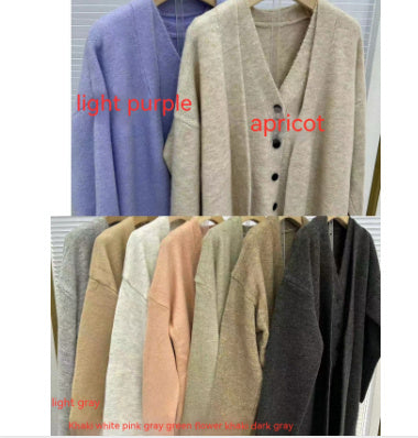 Long Sleeve Knitted Cardigan Vest High Waist Pants Three-piece Suit