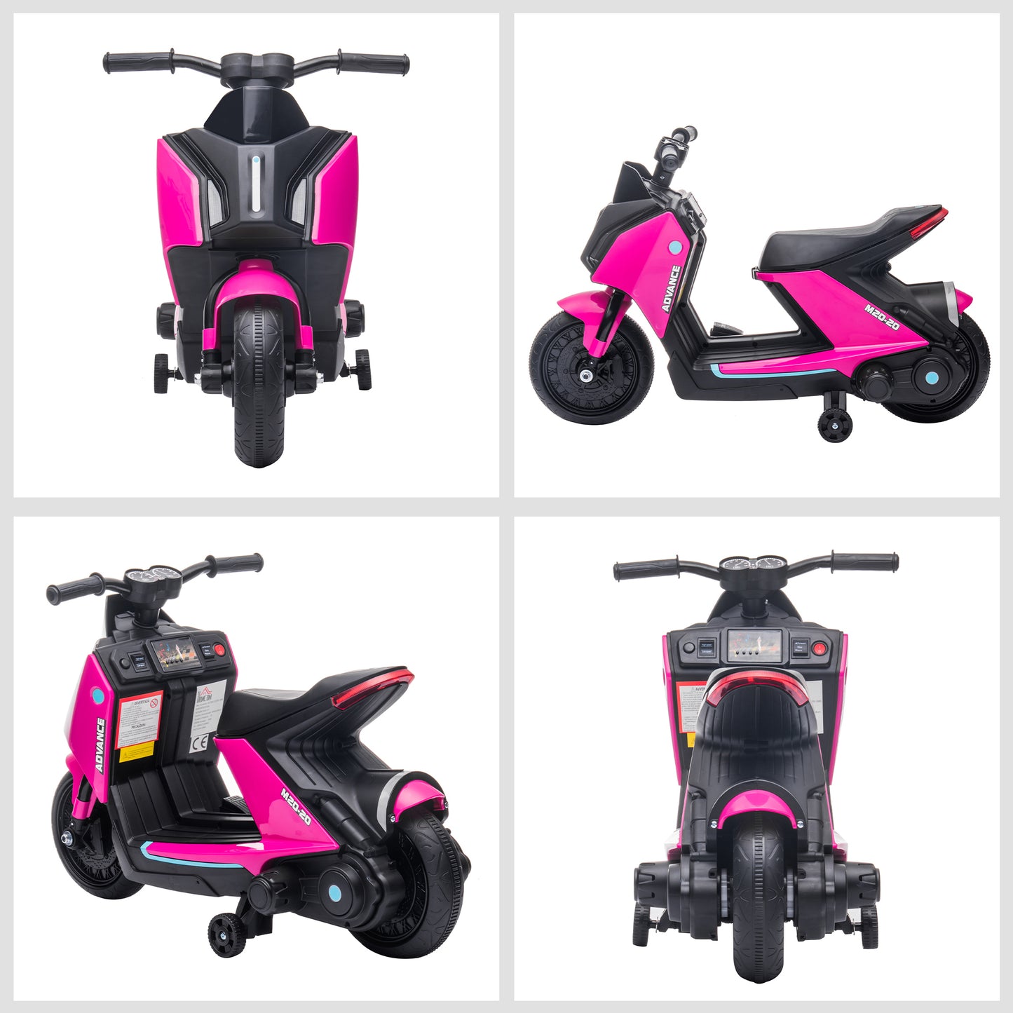 6V Kids Motorcycle Dirt Bike Electric Battery-Powered Ride-On Toy Off-road Street Bike with Music