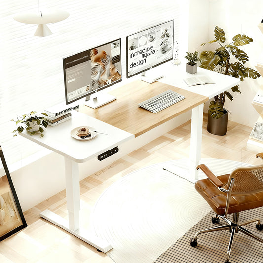 Electric Standing Desk Height Adjustable Desk For Home And Office Computer Table Gaming Desk Modern Luxiury Table 55  Lift-up Desk